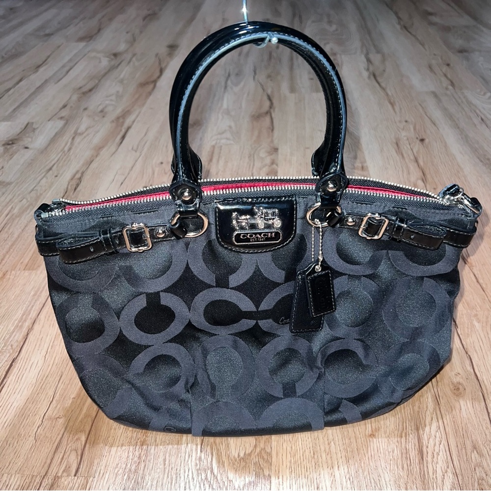 Coach Madison Op Art Sateen Sophia Satchel